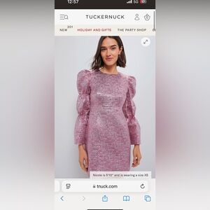 Tuckernuck Hyacinth House Jacquard Puff Sleeve Darcy Mini Dresss